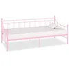 Image de Cadre de lit de repos sans matelas rose métal 90x200 cm