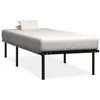 Image de Cadre de lit sans matelas noir métal 90x200 cm