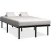 Image de Cadre de lit sans matelas noir métal 120x200 cm