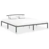 Image de Cadre de lit sans matelas gris métal 200x200 cm