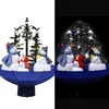Image de vidaXL Arbre de Noël neigeux avec base de parapluie Bleu 75 cm PVC