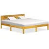 Image de Cadre de lit sans matelas bois de manguier massif 180 cm