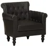Image de Fauteuil Noir Cuir de chèvre véritable