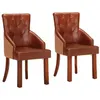 Image de Lot de 2 chaise vidaxl H. 95 cm non pliable interieur en bois massif marron