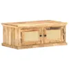 Image de Table basse 90x50x35 cm Bois de manguier et canne naturelle