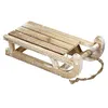 Image de ECD Germany Traîneau de Décoration en Bois avec 25 LEDs, Blanc Chaud, 31,5x14,5x10,5 cm,