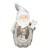 Image de ECD Germany Père Noël Déco Figure de Noël avec Éclairage LED, 52 cm, Blanc Chaud, Chapeau
