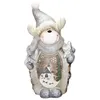 Image de ECD Germany Figurine de Renne avec Éclairage LED 51cm, Blanc Chaud, Chapeau et Écharpe
