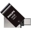 Image de Philips FM64DC152B/00 (64 Go, USB-A, USB-C), Clé USB, Noir