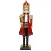 Image de BigBuy, Figurines de Noël, Christmas Nussknacker Krone Licht Musik 32 X 32 X 160 Cm