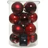 Image de zz_archiviert_Nenurodyta, Décorations de sapin de Noël, Lot de boules de Noël Kaemingk   8 cm   Rouge et bordeaux   16 pièces   Décorations en verre (16x)
