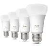 Image de Pack de 4 ampoules LED connectées A60 - PHILIPS HUE - Lumière blanche chaude - Culot E27 - 6W - 1000-2000k - 810 lumens