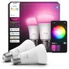 Image de Pack de 2 Ampoules connectées Philips Hue E27 ambiance Blanc et couleur