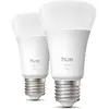 Image de Pack de 2 ampoules LED connectées A60 - PHILIPS HUE - Lumière blanche chaude - 2700K - Culot E27 - 9,5 W - 1100 lumens