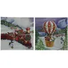 Image de Kaemingk, Tableaux, Peinture de paysage de Noël (38 x 38 cm)