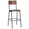 Image de Lot de 6 chaise de bar Vidaxl H. 116.5 cm empilable non pliable interieur en acier noir