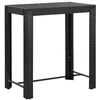 Image de vidaXL Tuinbartafel 100x60,5x110,5 cm poly rattan zwart45874