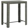 Image de Table de bar de jardin Gris 100x60,5x110,5 cm Résine tressée