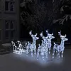 Image de vidaXL Kerstdecoratie rendieren en slee 280x28x55 cm acryl289980