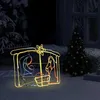 Image de vidaXL Décoration de la Crèche de Noël Ornement Lumineux d'Extérieur Décoration de Jardin Arrière-cour Salon Intérieur 240 LED 116x41x87 cm 289981