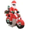 Image de vidaXL Père Noël gonflable sur moto LED IP44 160 cm