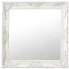 Image de vidaXL Miroir mural style baroque 60x60 cm Blanc 320332