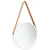 Image de vidaXL Miroir mural avec sangle 40 cm Blanc 320360