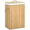 Image de vidaXL Panier à linge avec 2 sections bambou 72 L 320739