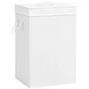 Image de vidaXL Panier à linge avec 2 sections bambou blanc 72 L 320743