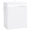 Image de vidaXL Panier à linge avec une seule section bambou blanc 83 L 320752