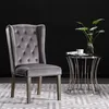Image de Chaise vidaxl H. 108.5 cm non pliable interieur en bois massif gris