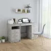 Image de Bureau Gris béton 140x50x76 cm Bois d'ingénierie