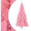 Image de vidaXL Sapin de Noël artificiel avec support Rose 210 cm PVC