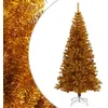 Image de vidaXL Sapin de Noël Artificiel avec Support Décoration de Noël Arbre Artificiel Salon Salle de Séjour Maison Intérieur Doré 180 cm PET