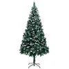 Image de vidaXL Sapin de Noël avec pommes de pin et neige blanche 210 cm