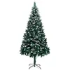 Image de vidaXL Sapin de Noël avec pommes de pin et neige blanche 240 cm