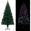 Image de vidaXL Sapin de Noël Artificiel avec Support Décoration de Noël Arbre Artificiel Salon Salle de Séjour Maison Jardin Vert 240 cm Fibre Optique