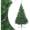 Image de vidaXL - Arbre de Noël artificiel - avec - support - demi - 180 - cm - PVC - vert