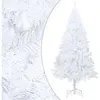 Image de Arbre de noël artificiel avec branches épaisses blanc 180cm pvc