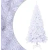 Image de vidaXL Arbre de Noël artificiel avec branches épaisses Blanc 210cm PVC
