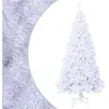 Image de vidaXL Arbre de Noël Artificiel avec Branches Epaisses Décoration de Noël Arbre Réaliste Salon Salle de Séjour Maison Intérieur Blanc 240 cm PVC