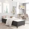 Image de vidaXL Boxspring stof donkergrijs 100x200 cm3054706