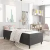 Image de vidaXL Boxspring stof donkergrijs 100x200 cm3054722