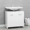 Image de Armoire de salle de bain Blanc 60x33x61 cm Bois d ingénierie