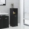 Image de Armoire de salle de bain Noir 30x30x95 cm Bois d ingénierie