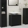Image de Armoire de salle de bain noir 60x33x61 cm Bois d ingénierie