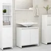 Image de Armoire de salle de bain Blanc brillant Bois d ingénierie