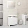 Image de Meubles de salle de bain Blanc brillant Bois d ingénierie