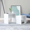 Image de Ensemble de table basse Blanc 48x30x45 cm Bois d ingénierie