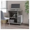 Image de Bureau d'ordinateur gris béton 80x50x75 cm aggloméré